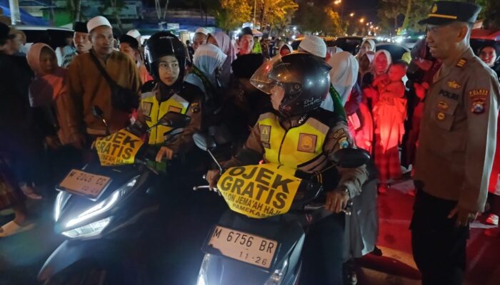 Bentuk Kepedulian, Ojek Gratis Polres Pamekasan Khusus Jamaah Haji