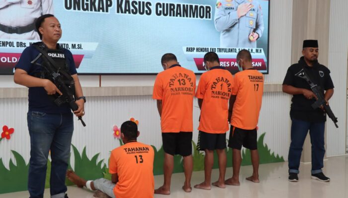 Meresahkan Masyarakat, Polisi Amankan 5 Pelaku Curanmor, 1 Pelaku Diberi Hadiah Timah Panas