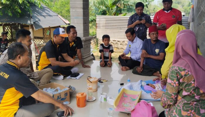 Kapolsek Proppo Bersama Anggotanya Datangi Lokasi Pembuangan Bayi di Desa Gro’om