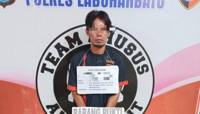 Polsek Bilah Hulu Berhasil Ungkap Kasus  Narkotika, Satu Pelaku Diamankan
