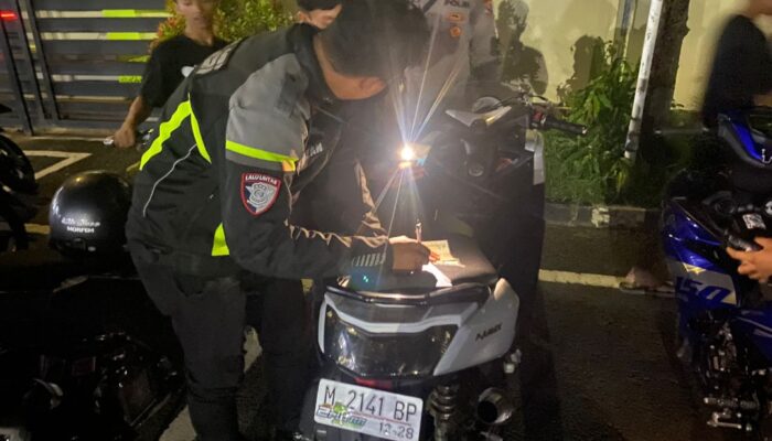 Respon Aduan Masyarakat Terkait Adannya Balap Liar Melalui 110, Polres Pamekasan Amankan Puluhan Sepeda Motor