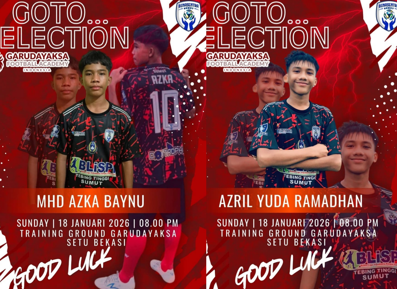 (Teksphoto: Dua putra Labuhanbatu Azka Baynu dan Azril Yuda Ramadhan)