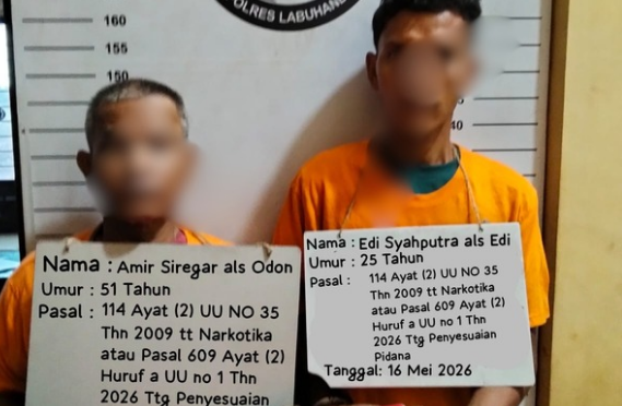 (Teksphoto : Kedua tersangka yang ditangkap )